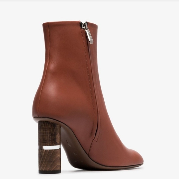 NEOU Stan clowesia 80 leather ankle boots Brown Woman's Size 40 1/2 Heeled Boots - Picture 3 of 16
